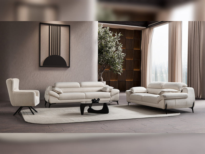 Lorenzo 3-pieces (Sofa & Loveseat & Chair) Livingroom Set in Grey - 200-ST-LOR-SOFT13-321