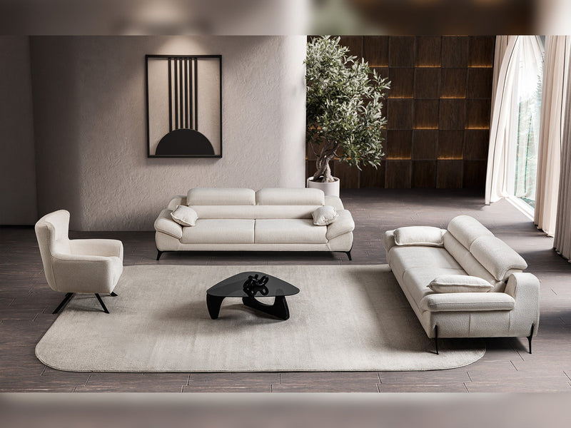 Lorenzo 3-pieces (Sofa & Loveseat & Chair) Livingroom Set in Grey - 200-ST-LOR-SOFT13-321