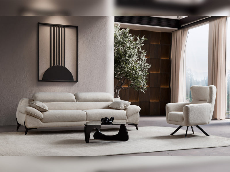 Lorenzo 3-pieces (Sofa & Loveseat & Chair) Livingroom Set in Grey - 200-ST-LOR-SOFT13-321