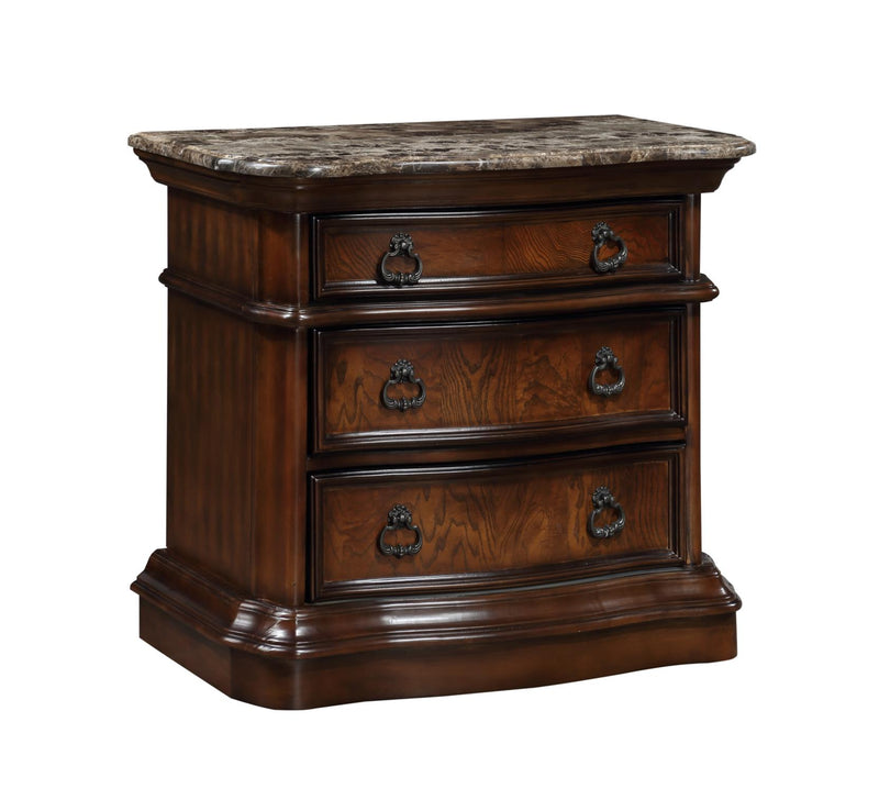 Lorenzo Nightstand W/ Marble Top - B590-3