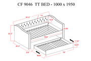 Loretta Gray Twin Daybed - Gate FurnitureDaybed