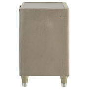 Lorient 2-drawer LED Nightstand with USB Ivory and Camel - 222662