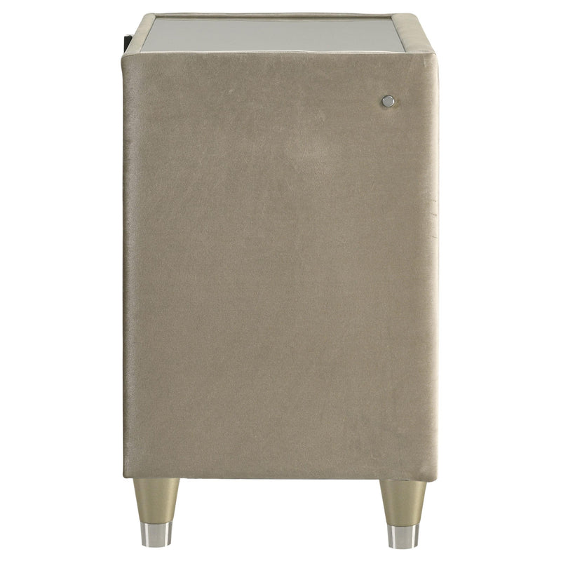 Lorient 2-drawer LED Nightstand with USB Ivory and Camel - 222662