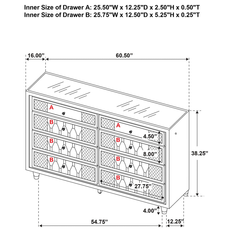 Lorient 4-piece Eastern King Bedroom Set Black - 223161KE-S4