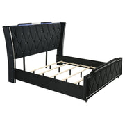 Lorient 4-piece Eastern King Bedroom Set Black - 223161KE-S4
