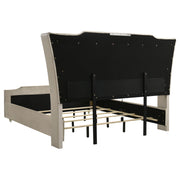 Lorient 4-piece Eastern King Bedroom Set Ivory and Camel - 222661KE-S4B