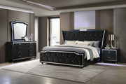 Lorient 4-piece Queen Bedroom Set Black - 223161Q-S4