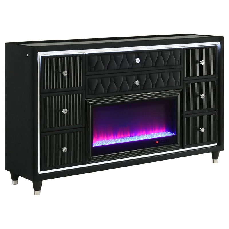 Lorient 4-piece Queen Bedroom Set Black - 223161Q-S4B