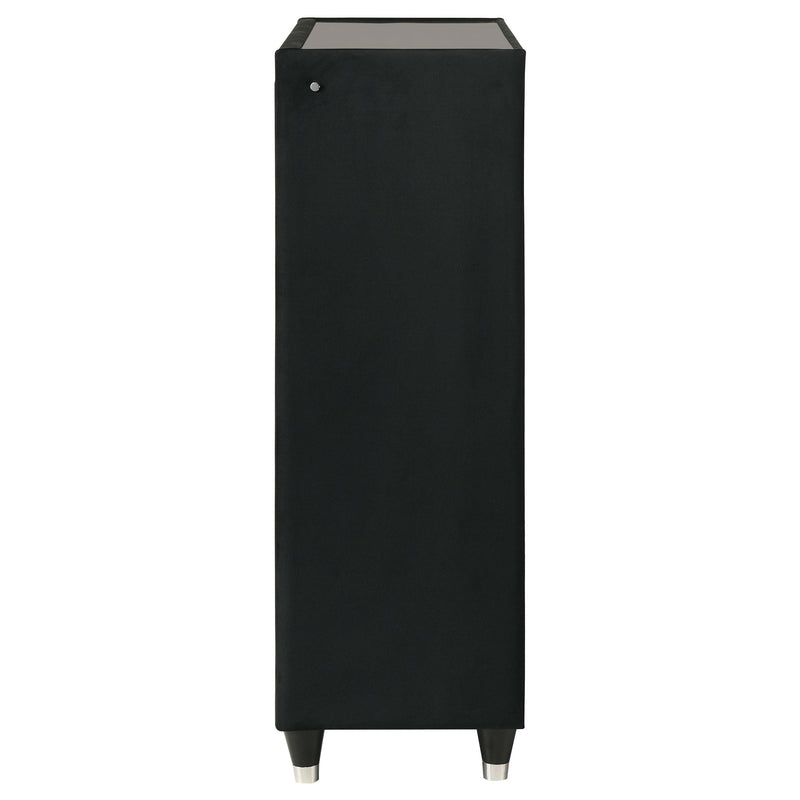 Lorient 5-drawer LED Chest of Drawers Black - 223165