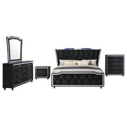 Lorient 5-piece Eastern King Bedroom Set Black - 223161KE-S5