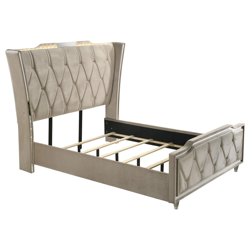 Lorient 5-piece Queen Bedroom Set Ivory and Camel - 222661Q-S5