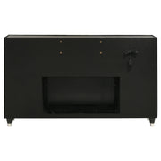 Lorient 8-drawer LED Bedroom Flame Box Dresser Black - 223163FB