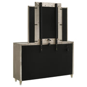 Lorient 8-drawer LED Dresser with Mirror Ivory and Camel - 222663M