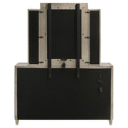 Lorient 8-drawer LED Dresser with Mirror Ivory and Camel - 222663M
