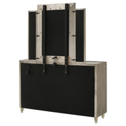 Lorient 8-drawer LED Dresser with Mirror Ivory and Camel - 222663M