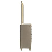 Lorient 8-drawer LED Dresser with Mirror Ivory and Camel - 222663M