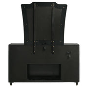 Lorient 8-drawer LED Flame Box Dresser and Mirror Black - 223163FBM