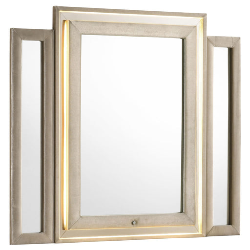 Lorient LED Dresser Mirror Ivory and Camel - 222664