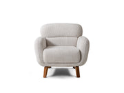 Loris 3-pieces (Sofa & Loveseat & Chair) Livingroom Set - Brown in Cream - 200-ST-LORI-SOFT03-321