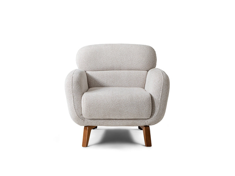 Loris 3-pieces (Sofa & Loveseat & Chair) Livingroom Set - Brown in Cream - 200-ST-LORI-SOFT03-321