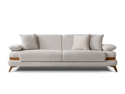 Loris 3-pieces (Sofa & Loveseat & Chair) Livingroom Set - Brown in Cream - 200-ST-LORI-SOFT03-321