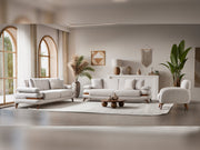 Loris 3-pieces (Sofa & Loveseat & Chair) Livingroom Set - Cream in Cream - 200-ST-LORI-ISTANBUL01-321
