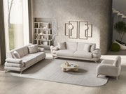 Loris 3-pieces (Sofa & Loveseat & Chair) Livingroom Set - Cream in Cream - 200-ST-LORI-ISTANBUL01-321