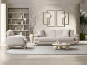 Loris 3-pieces (Sofa & Loveseat & Chair) Livingroom Set - Cream in Cream - 200-ST-LORI-ISTANBUL01-321