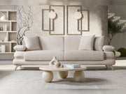 Loris 3-pieces (Sofa & Loveseat & Chair) Livingroom Set - Cream in Cream - 200-ST-LORI-ISTANBUL01-321