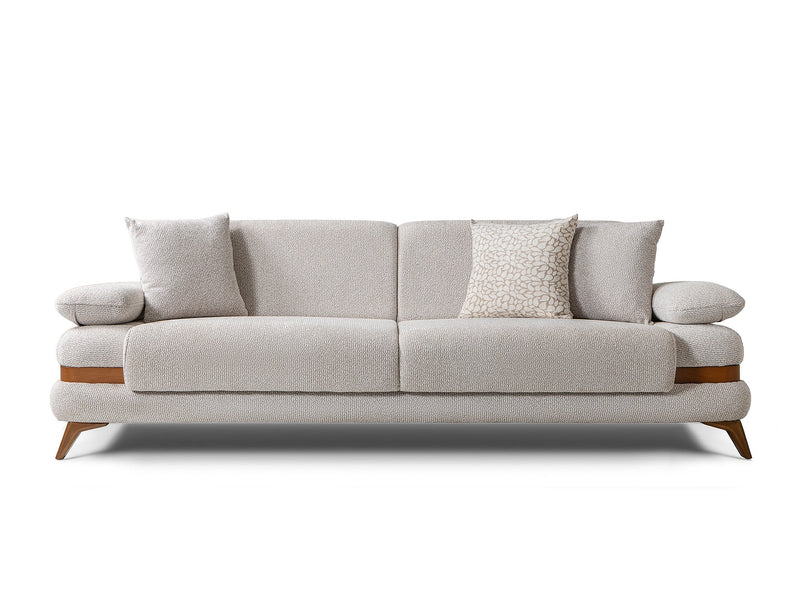 Loris 3-pieces (Sofa & Loveseat & Chair) Livingroom Set - Cream in Cream - 200-ST-LORI-ISTANBUL01-321