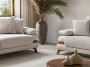 Loris 3-pieces (Sofa & Loveseat & Chair) Livingroom Set - Cream in Cream - 200-ST-LORI-ISTANBUL01-321