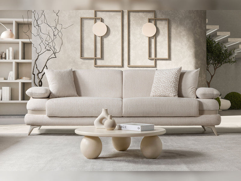 Loris Convertible Sofa - Brown in Cream - 200-ST-LORI-SOFT03-3