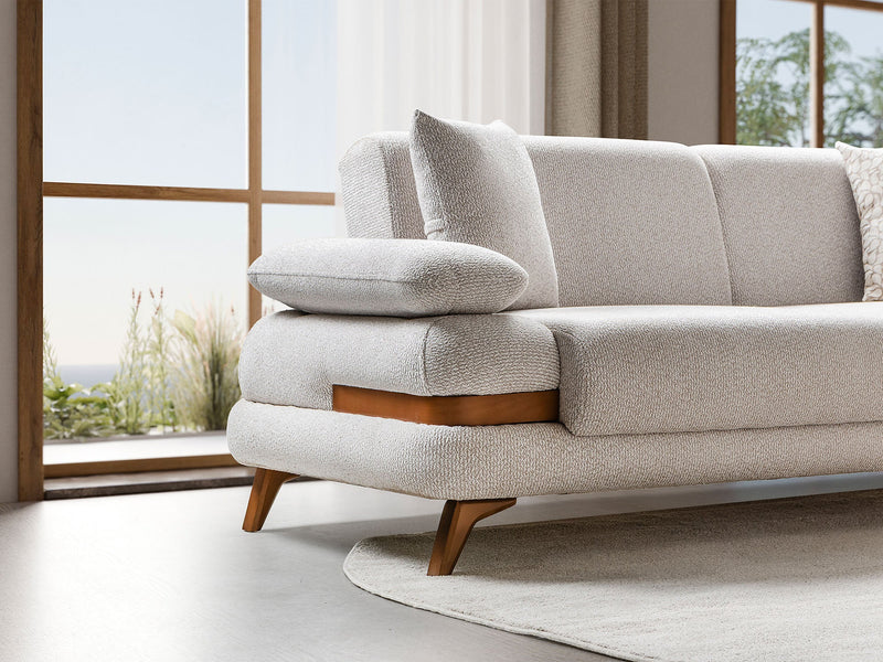 Loris Convertible Sofa - Brown in Cream - 200-ST-LORI-SOFT03-3