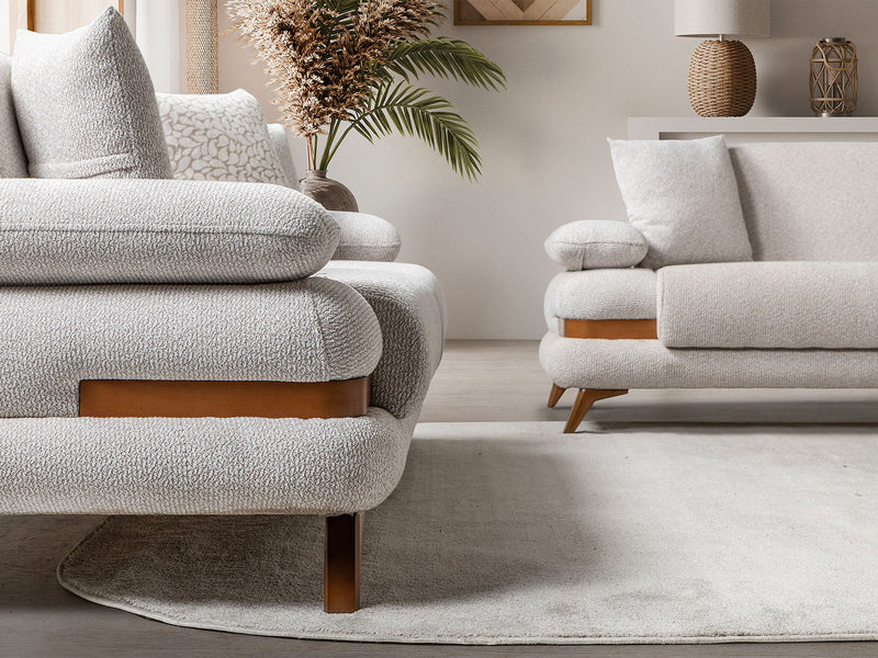 Loris Convertible Sofa - Brown in Cream - 200-ST-LORI-SOFT03-3