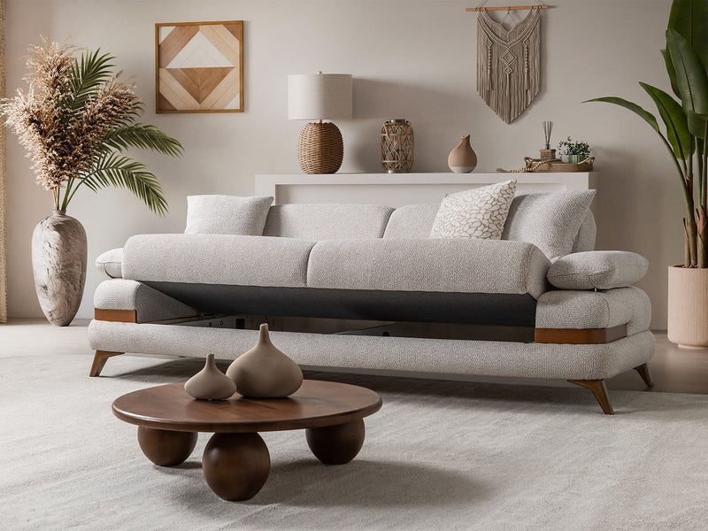 Loris Convertible Sofa - Brown in Cream - 200-ST-LORI-SOFT03-3