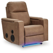 Lorrenton Caramel Power Glider Recliner with Audio System - PC9022042A