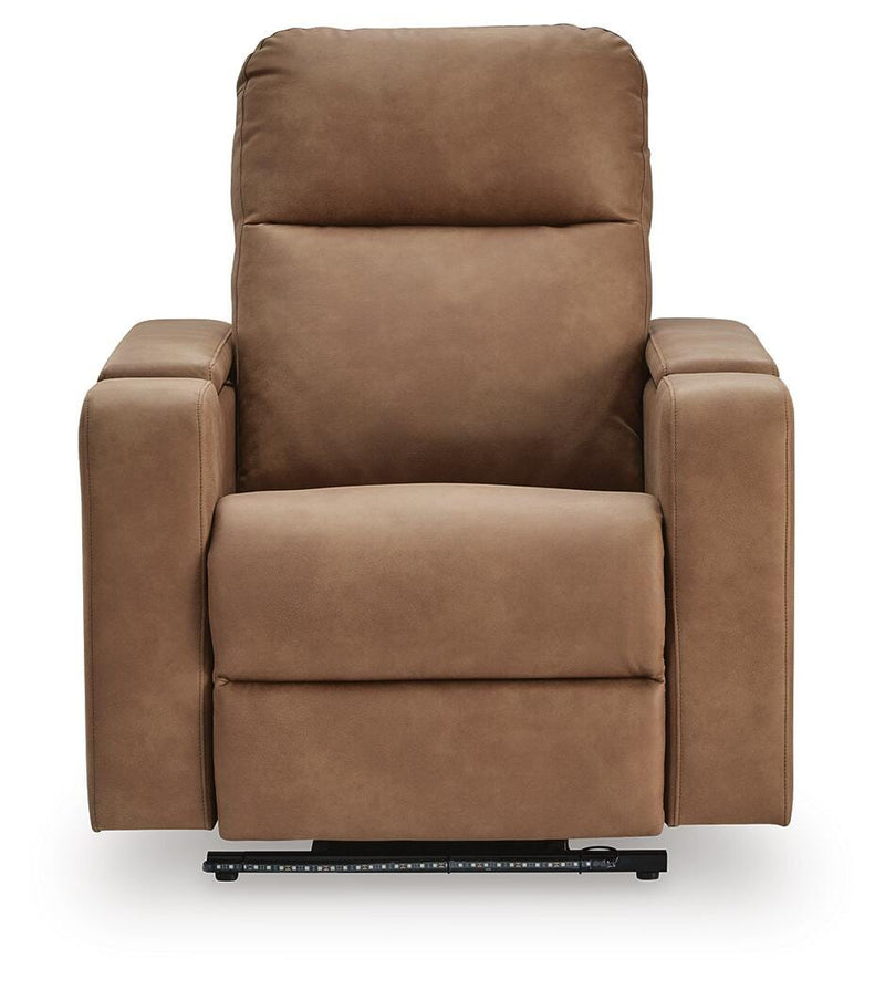 Lorrenton Caramel Power Glider Recliner with Audio System - PC9022042A