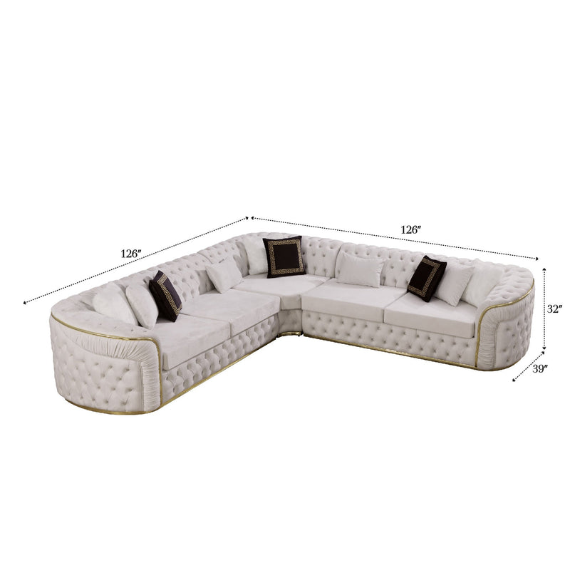 Los Angeles White Sectional