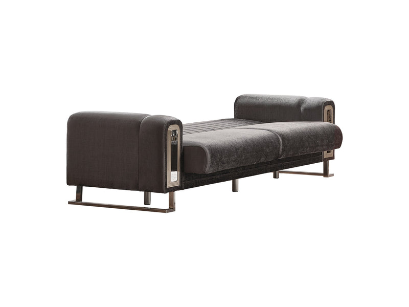 Lotus 3-pieces (Sofa & Loveseat & Chair) Livingroom Set Grey in Grey - 101-LOT-14245-321