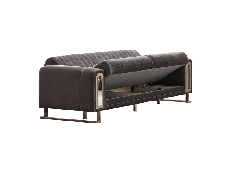 Lotus Convertible Sofa Grey in Grey - 101-LOT-14245-3