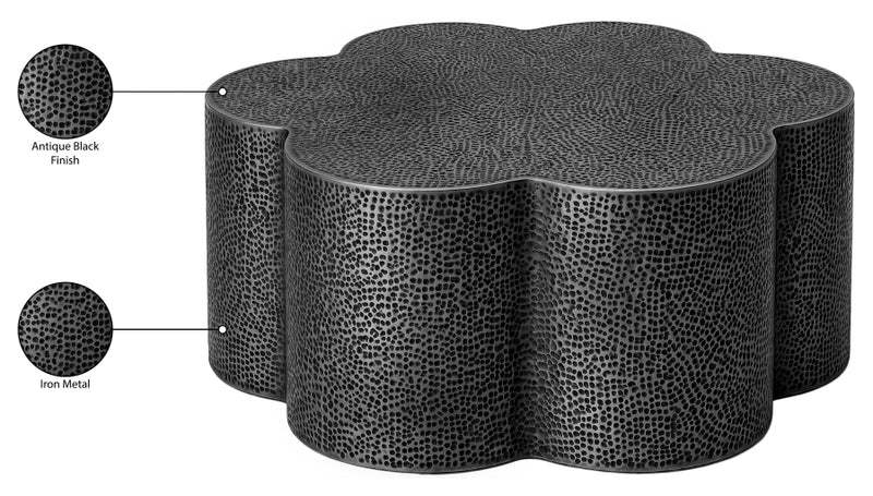 Lotus Iron Coffee Table in Black - 22010Black-CT