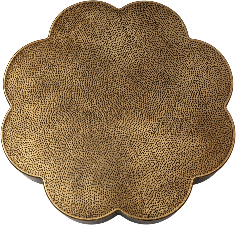 Lotus Iron Coffee Table in Brass - 22010Brass-CT