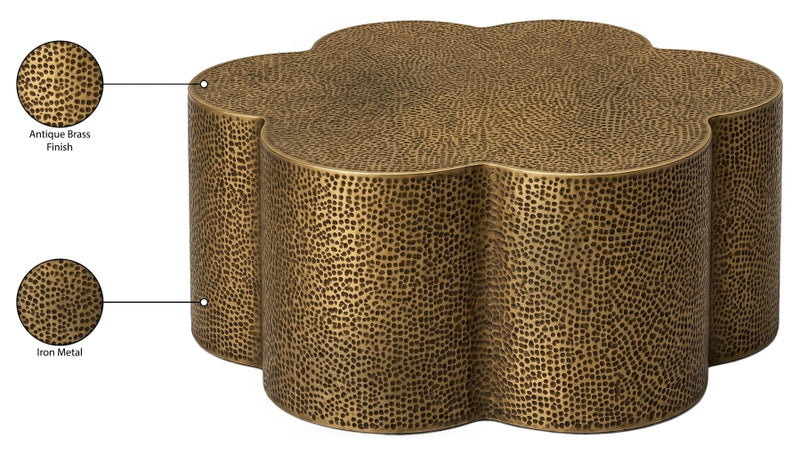 Lotus Iron Coffee Table in Brass - 22010Brass-CT