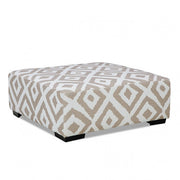 Loughlin Light Brown/Ivory Ottoman - SM5193-OT