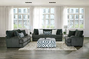 Loughton Gun Metal/Ivory Ottoman - SM5195-OT