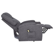 Louie Chenille Upholstered Power Lift Massage Chair Grey - 610453P