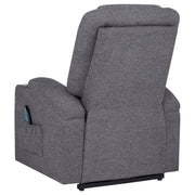 Louie Chenille Upholstered Power Lift Massage Chair Grey - 610453P