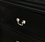 Louis Philip Black Nightstand - Gate FurnitureNightstand