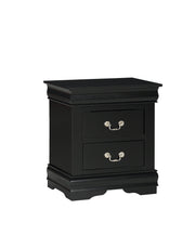 Louis Philip Black Nightstand - Gate FurnitureNightstand