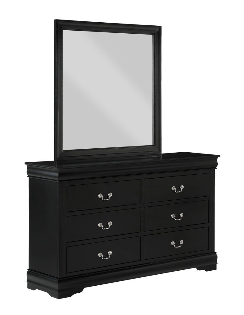Louis Philip Black Sleigh Bedroom Set - Gate FurnitureBedroom Set